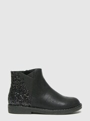 Schuh Black Comet Glitter Chelsea Boots - Image 1 of 4