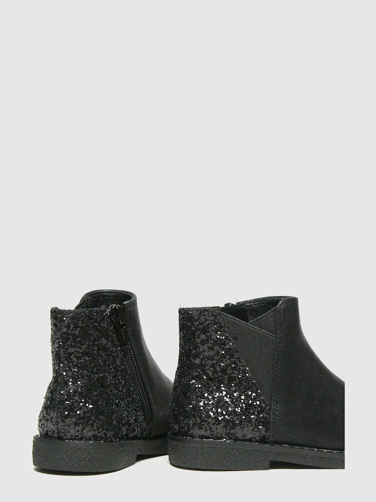 Schuh Black Comet Glitter Chelsea Boots - Image 4 of 4