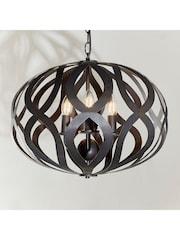 Gallery Home Bronze London 3 Bulb Pendant Ceiling Light - Image 6 of 8