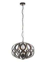 Gallery Home Bronze London 3 Bulb Pendant Ceiling Light - Image 8 of 8