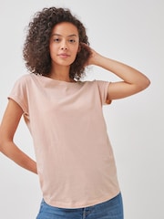 Pink Light Cap Sleeve T-Shirt Top - Image 1 of 4