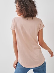 Pink Light Cap Sleeve T-Shirt Top - Image 2 of 4
