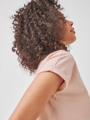Pink Light Cap Sleeve T-Shirt Top - Image 3 of 4