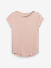 Pink Light Cap Sleeve T-Shirt Top - Image 4 of 4