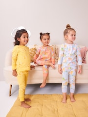 Mehrfarbig mit Cartoon - Langärmeliger Kuschel-Pyjama mit Druck, im 3er-Pack (9Monate–10Jahre) - Bild 1 von 12