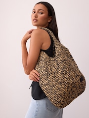 Monochrome Straw Shoulder Bag - Image 2 of 8