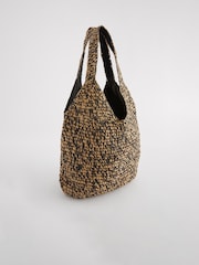 Monochrome Straw Shoulder Bag - Image 4 of 8