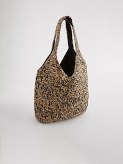 Monochrome Straw Shoulder Bag - Image 5 of 8