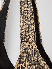 Monochrome Straw Shoulder Bag - Image 6 of 8