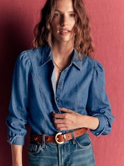 Boden Blue Sky Denim Shirt - Image 1 of 6