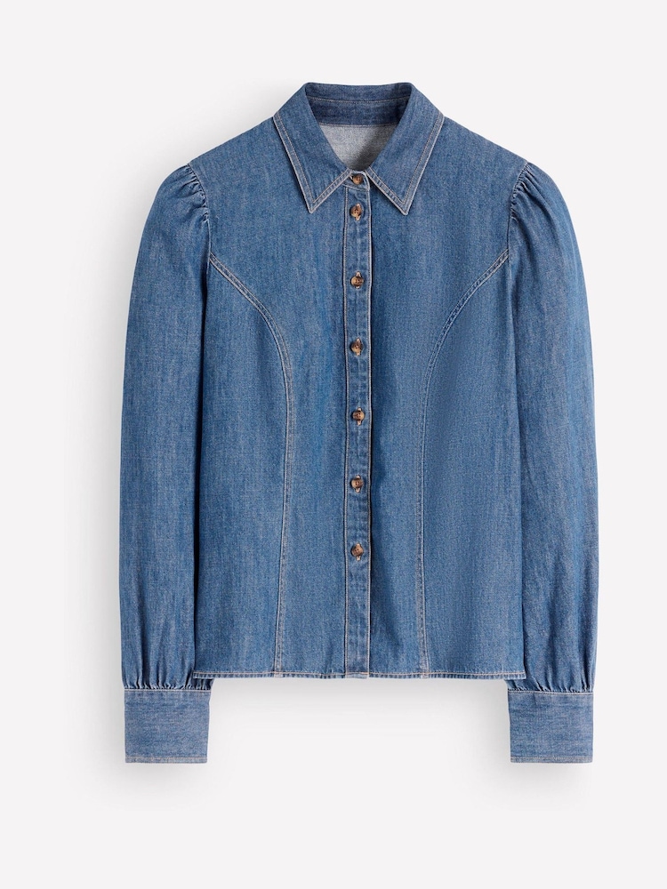 Boden Blue Sky Denim Shirt - Image 6 of 6 Boden Blue Sky Denim Shirt - Image 6 of 6