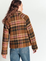 Boden Green Short Funnel Neck Wool Coat - Image 3 of 7