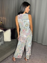AX Paris Multi Printed Sleeveless Knot Front Jumpsuit - Image 2 of 4