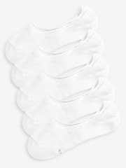 White 5 Pack Invisible Trainers Socks - Image 1 of 2