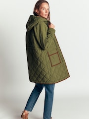 Boden Green Quilted 4-in-1 Parka Coat - Image 3 of 7