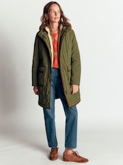 Boden Green Quilted 4-in-1 Parka Coat - Image 4 of 7