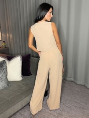 AX Paris Linen Style Wide Leg Trousers - Image 2 of 3