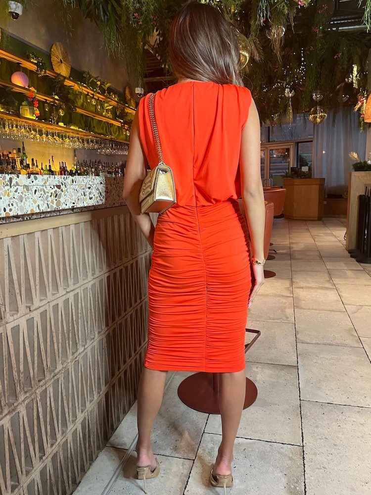 AX Paris Ruched Skirt Bodycon Midi Dress - Image 2 of 4