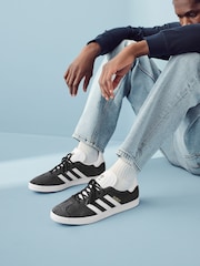 adidas Originals Charcoal Gazelle Trainers - Image 1 of 12