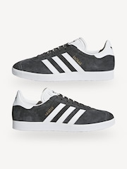 adidas Originals Charcoal Gazelle Trainers - Image 7 of 12