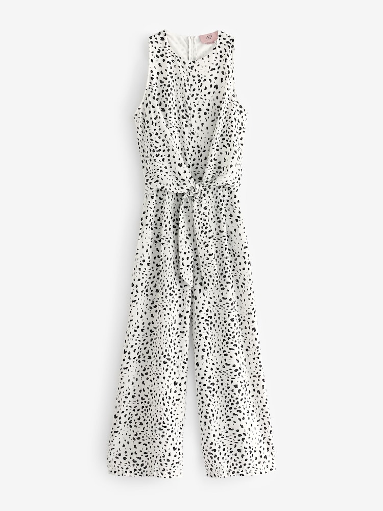 AX Paris Printed Knot Front White Jumpsuit - Image 5 of 5