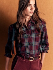 Boden Red Violet Cotton Top - Image 1 of 6