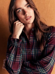 Boden Red Violet Cotton Top - Image 2 of 6
