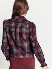Boden Red Violet Cotton Top - Image 3 of 6