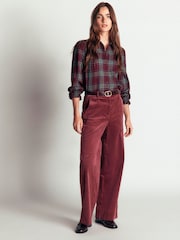 Boden Red Violet Cotton Top - Image 4 of 6