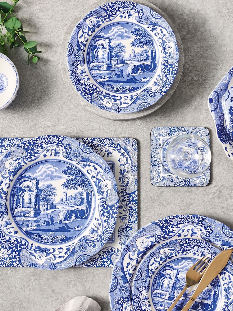 12 Piece Blue Spode Italian Dinner Set - Image 1 of 2