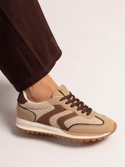 Lunar Brown Jaz Trainers - Image 1 of 5
