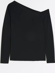 River Island Black Plus Aysm Off Shoulder Top - Image 5 of 6