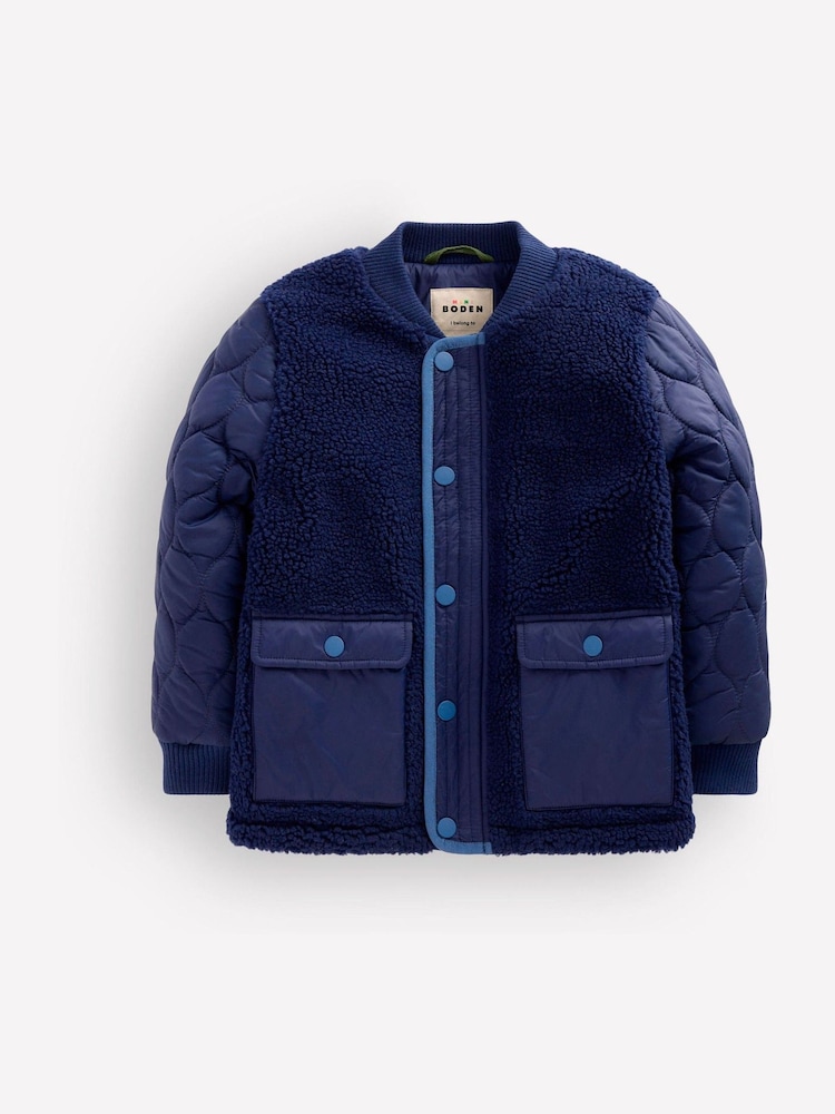 Boden Blue Borg Bomber Jacket - Image 1 of 5 Boden Blue Borg Bomber Jacket - Image 1 of 5