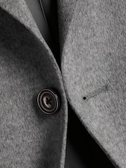 Charles Tyrwhitt Grey Pure Wool Overcoat - Image 6 of 6