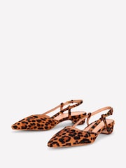 Boden Leopard Print Mini Block Sling Back Shoes - Image 3 of 5