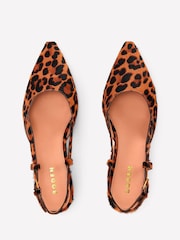 Boden Leopard Print Mini Block Sling Back Shoes - Image 5 of 5