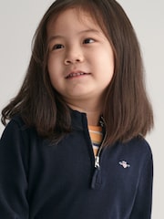 GANT Blue Shield 100% Cotton Half Zip Jumper - Image 4 of 6
