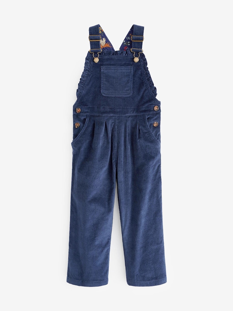 Joules Angelina Navy Blue Cord Dungarees - Image 1 of 6