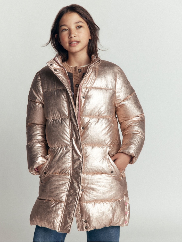 Boden Gold Longline Padded Coat - Image 1 of 8 Boden Gold Longline Padded Coat - Image 1 of 8