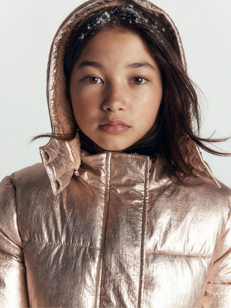 Boden Gold Longline Padded Coat - Image 2 of 8 Boden Gold Longline Padded Coat - Image 2 of 8
