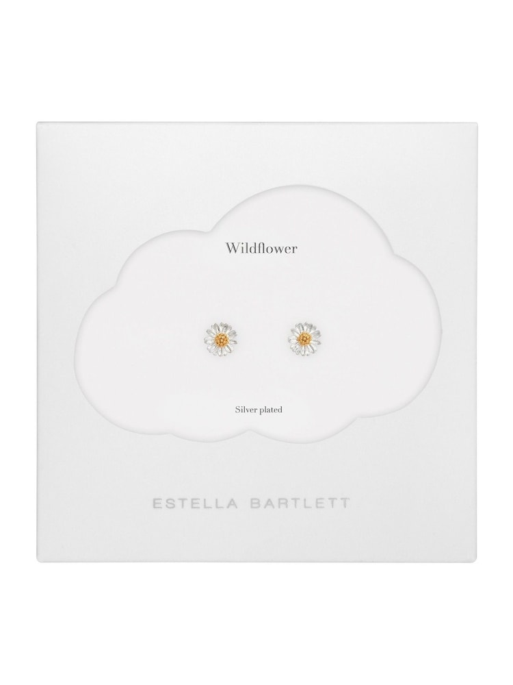 Estella Bartlett Silver Mini Wildflower Earrings - Image 2 of 5