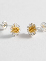 Estella Bartlett Silver Mini Wildflower Earrings - Image 4 of 5