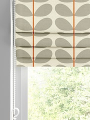 Orla Kiely Grey 100% Cotton Two Colour Stem Made To Measure Roman Blind - Image 2 of 6
