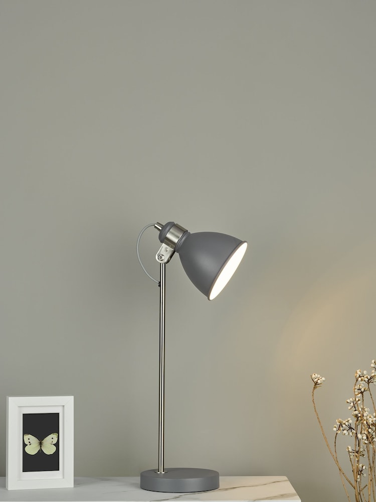 Dar Lighting Grey Frederick Table Lamp - Image 1 of 4