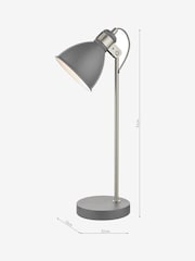 Dar Lighting Grey Frederick Table Lamp - Image 2 of 4