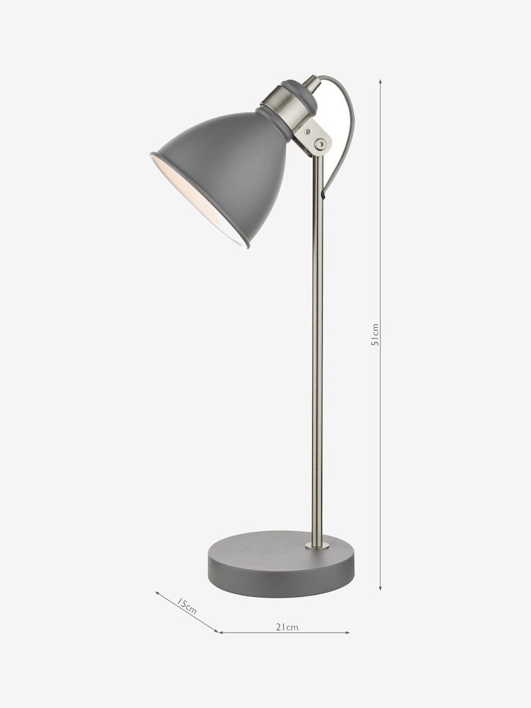 Dar Lighting Grey Frederick Table Lamp - Image 2 of 4