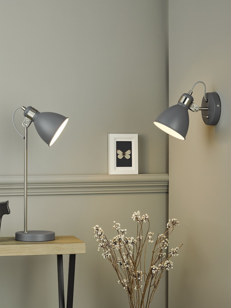 Dar Lighting Grey Frederick Table Lamp - Image 4 of 4 Dar Lighting Grey Frederick Table Lamp - Image 4 of 4