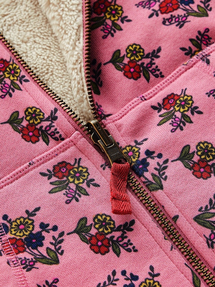 Boden Floral Reversible Borg Hoodie - 3суретінің 3 суреті