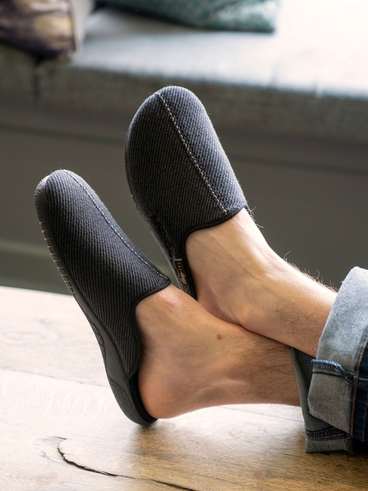 Lazy Dogz Black Paul Mule Slippers - Image 1 of 5