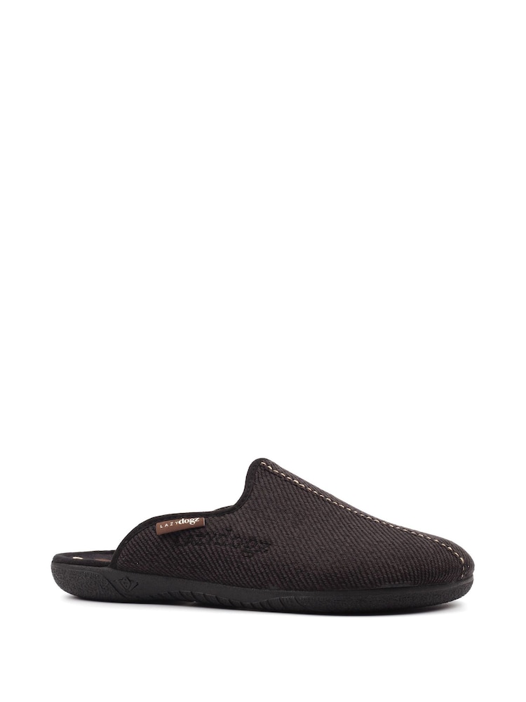 Lazy Dogz Black Paul Mule Slippers - Image 2 of 5